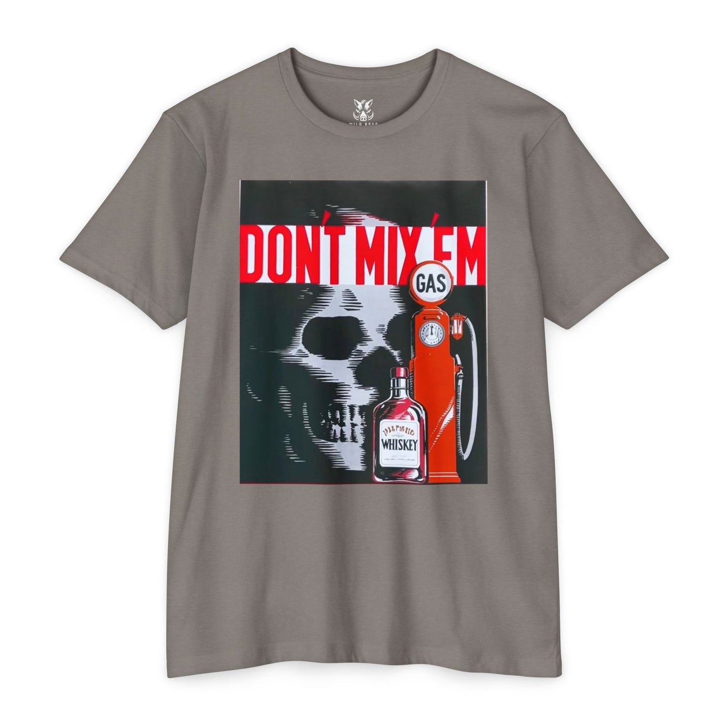 Don't Mix 'Em Skull Gas Pump T-Shirt