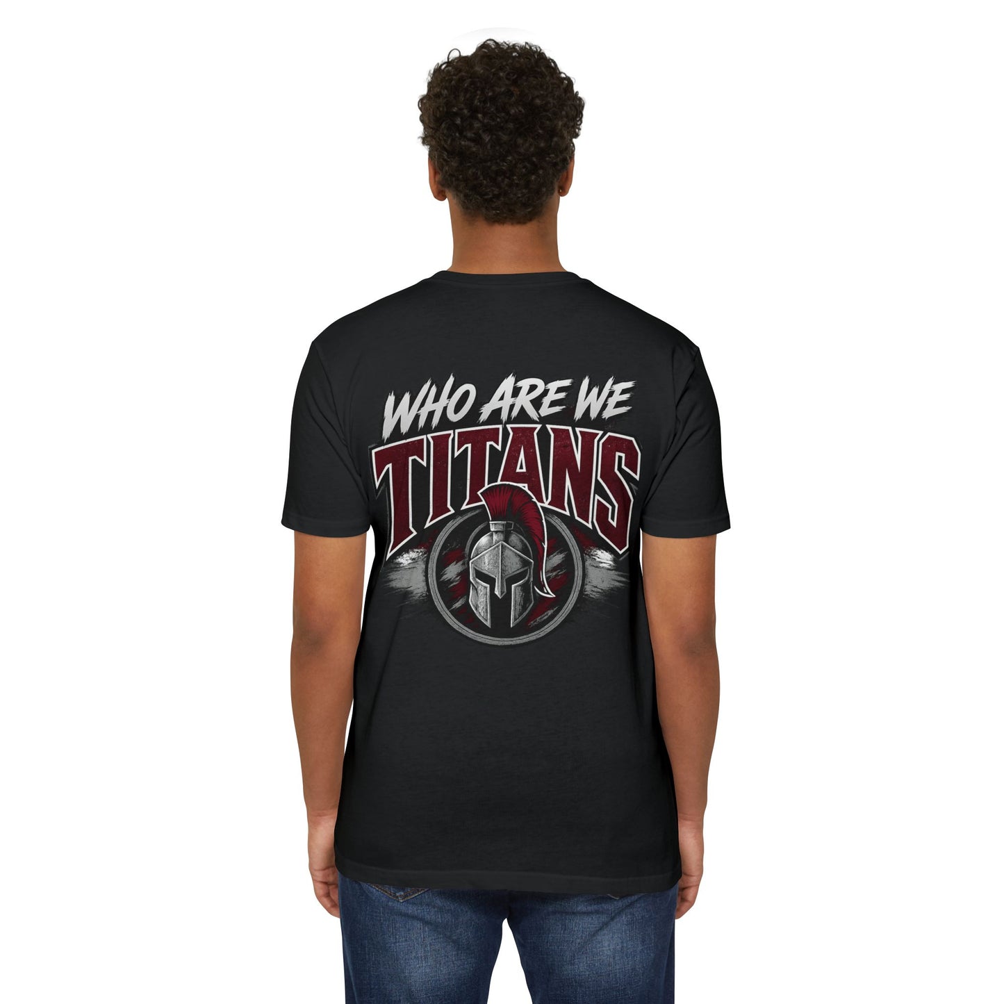 Who Are We Titans T-Shirt — Spartan Helmet School Spirit Tee