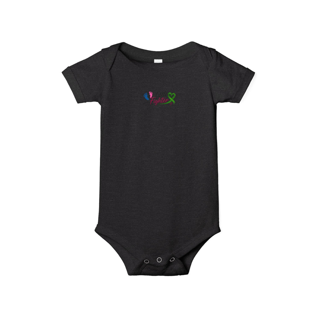 "Little Fighter" Infant Onesie – Baby Bodysuit with Awareness Ribbon