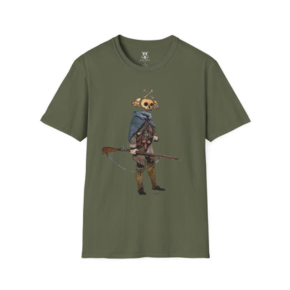 Skull Archer T-Shirt — Memento Mori - Longhunter 1776 Watercolor Variant