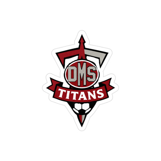 Titans Soccer Die-Cut Outdoor Sticker — Durable Transparent Vinyl