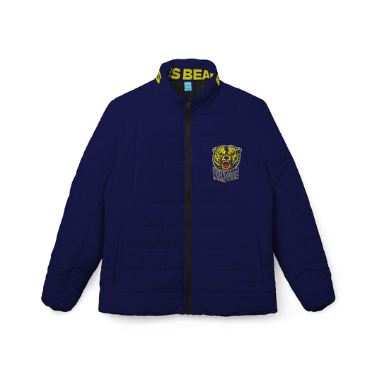 Women’s Navy RHS Bear Crest Puffer Jacket – Embroidered Crest Collar