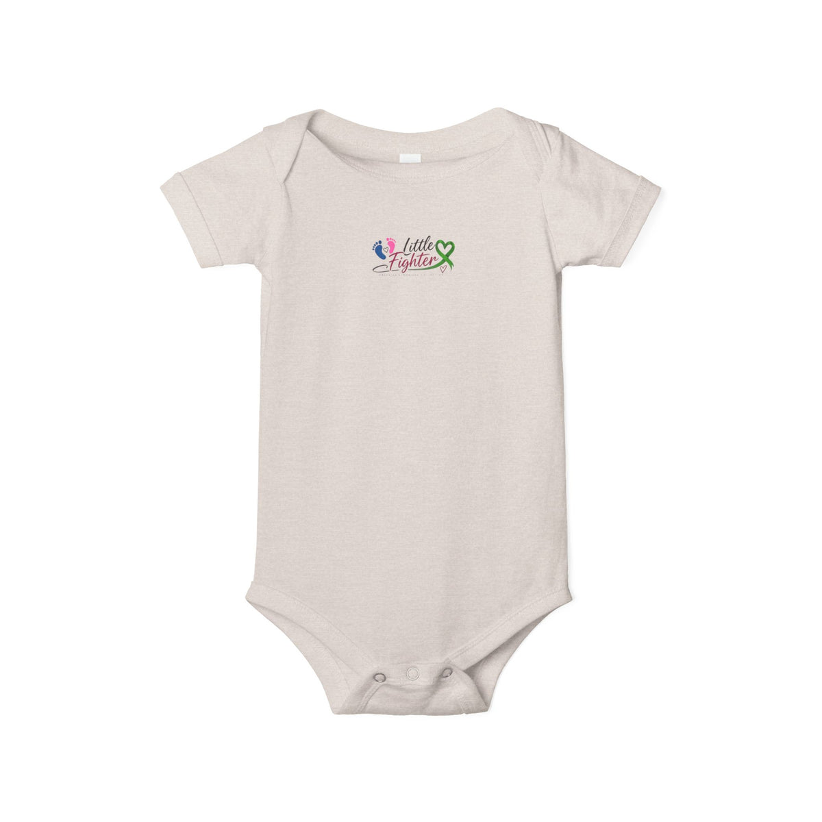 "Little Fighter" Infant Onesie – Baby Bodysuit with Awareness Ribbon
