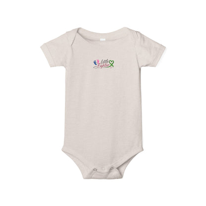 "Little Fighter" Infant Onesie – Baby Bodysuit with Awareness Ribbon