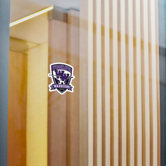 Woodhaven Warriors Soccer Kiss-Cut Vinyl Sticker — Team Logo Decal