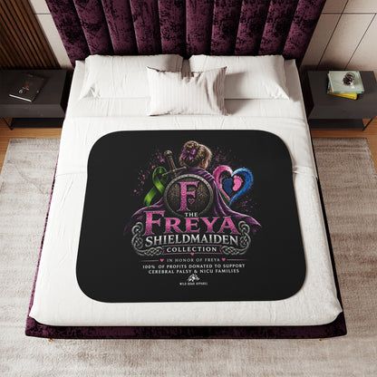The Freya Shieldmaiden Collection Sherpa Blanket — Cozy Throw