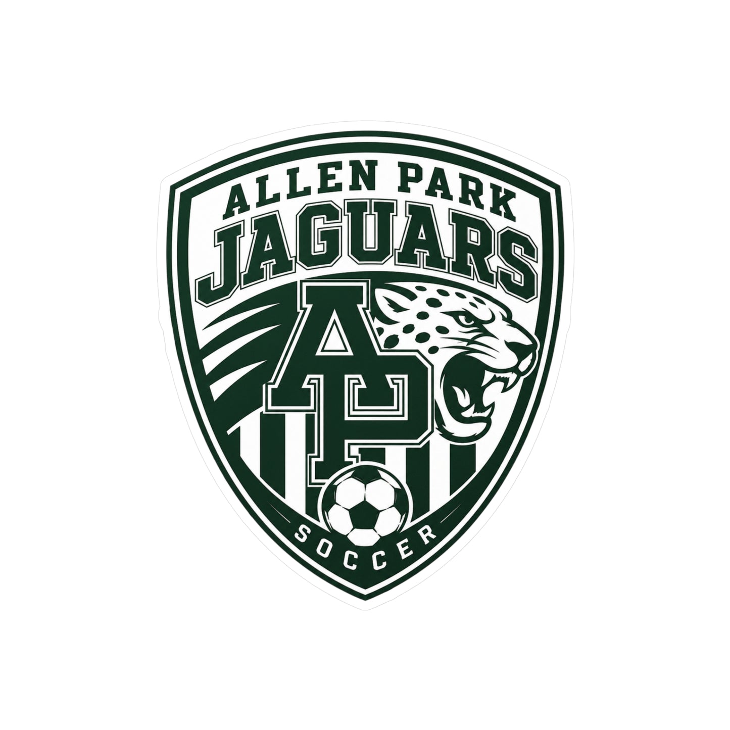 Allen Park Jaguars Soccer Vinyl Sticker — Kiss-Cut Decal
