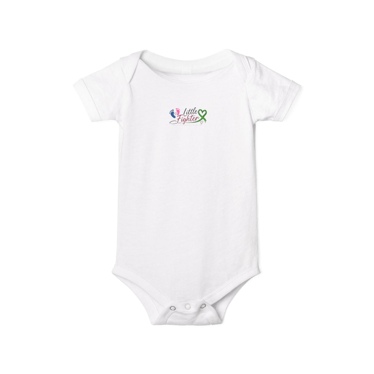 "Little Fighter" Infant Onesie – Baby Bodysuit with Awareness Ribbon