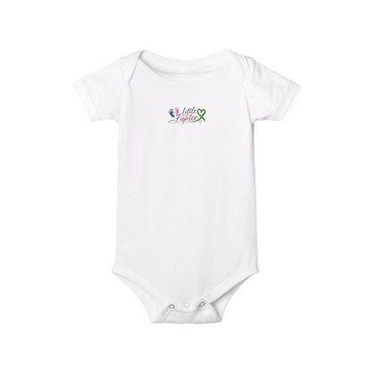 "Little Fighter" Infant Onesie – Baby Bodysuit with Awareness Ribbon