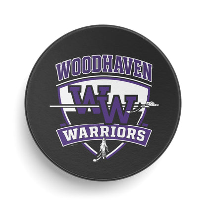 Woodhaven Warriors Hockey Puck — Team Logo Game Puck