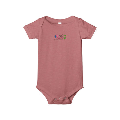 "Little Fighter" Infant Onesie – Baby Bodysuit with Awareness Ribbon