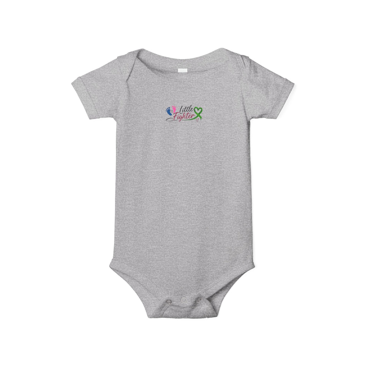 "Little Fighter" Infant Onesie – Baby Bodysuit with Awareness Ribbon