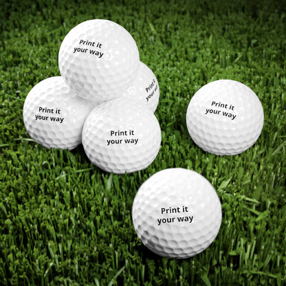 Your Text Golf Balls, 6pcs
