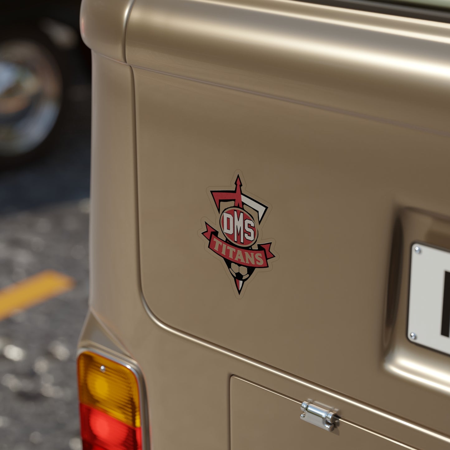 Titans Soccer Die-Cut Outdoor Sticker — Durable Transparent Vinyl
