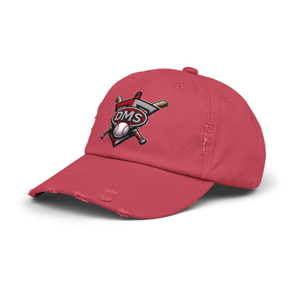 Baseball Emblem Distressed Cap — DMS Logo Dad Hat