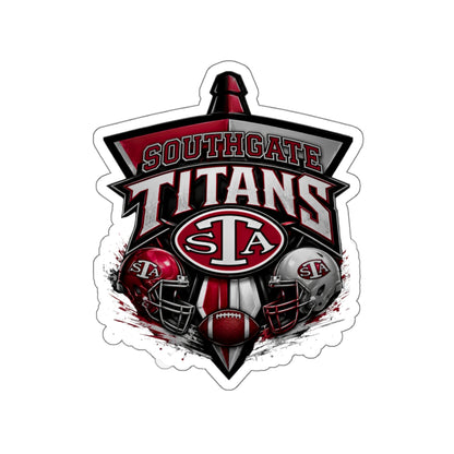 Southgate Titans Die-Cut Sticker — School Football Logo Sticker