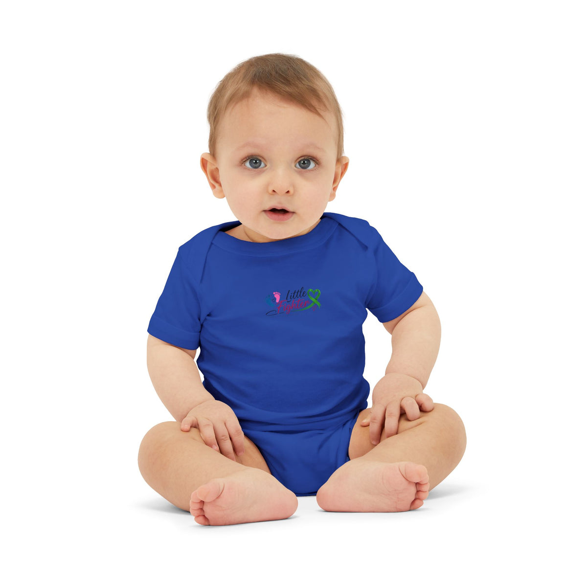 "Little Fighter" Infant Onesie – Baby Bodysuit with Awareness Ribbon