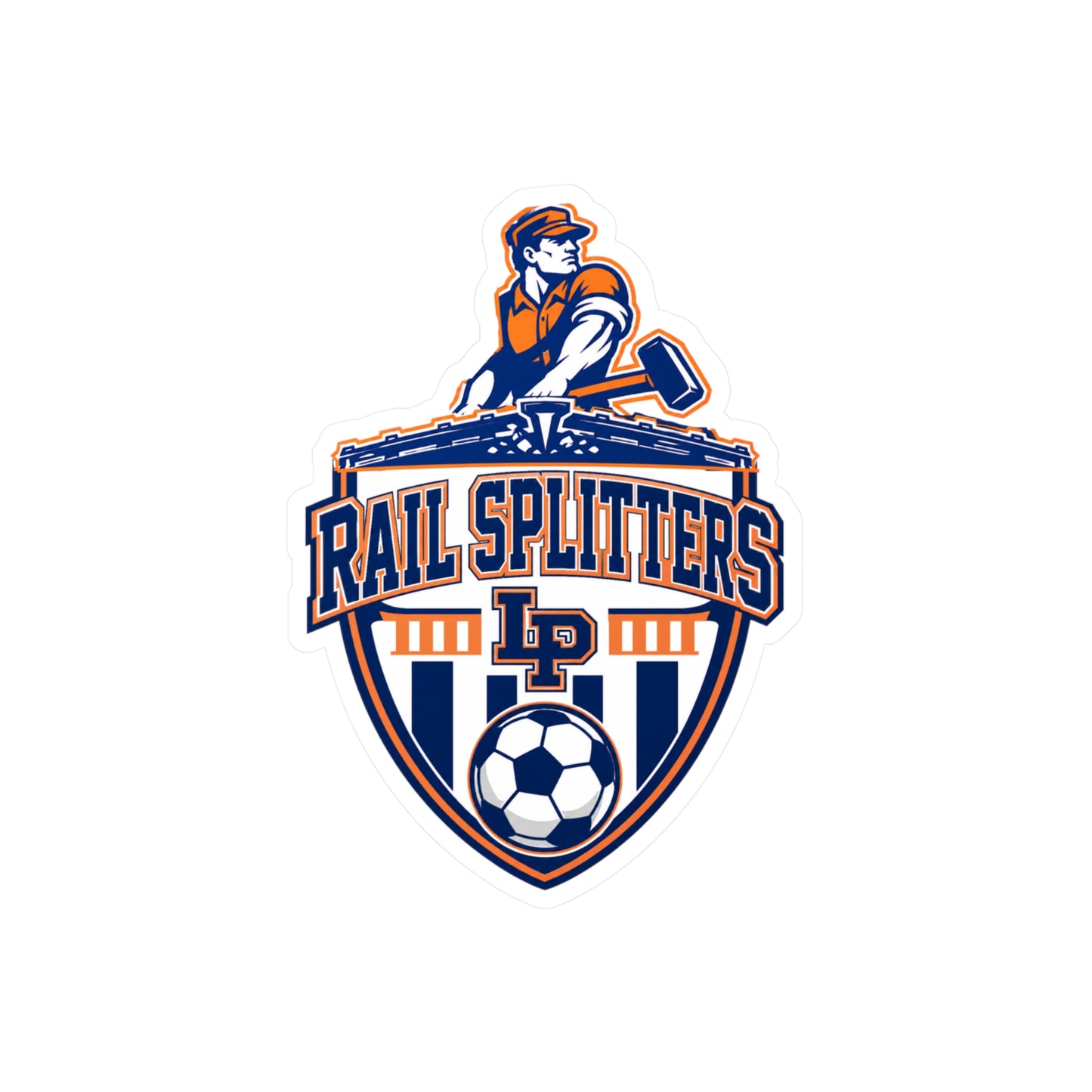 Rail Splitters Soccer Logo Kiss-Cut Vinyl Sticker
