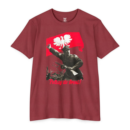 T-Shirt — Polish Resistance ‘Potęga do frontu!’ Flag Soldier Graphic