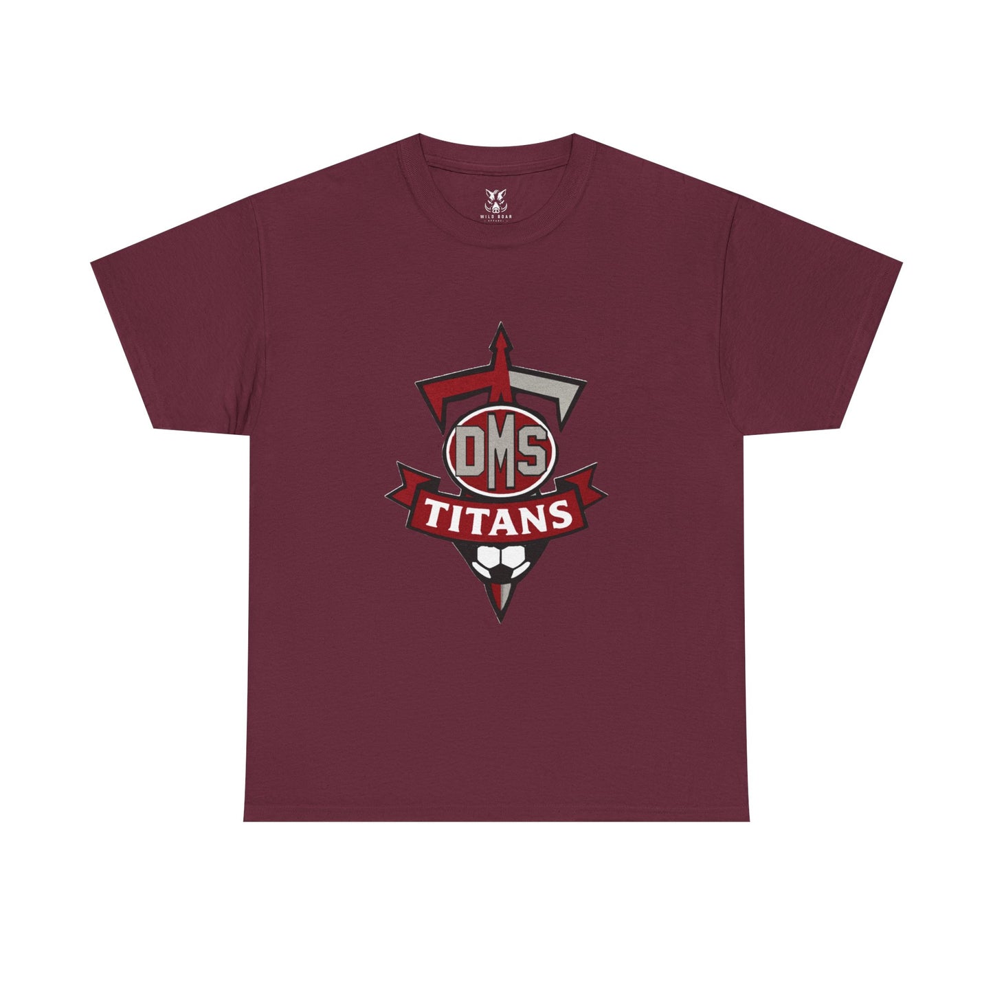 Titans Soccer Team Tee — DMS Logo Black Cotton T-Shirt