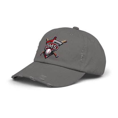 Baseball Emblem Distressed Cap — DMS Logo Dad Hat
