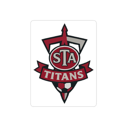 STA Titans Die-Cut Outdoor Sticker — Transparent School Soccer Logo