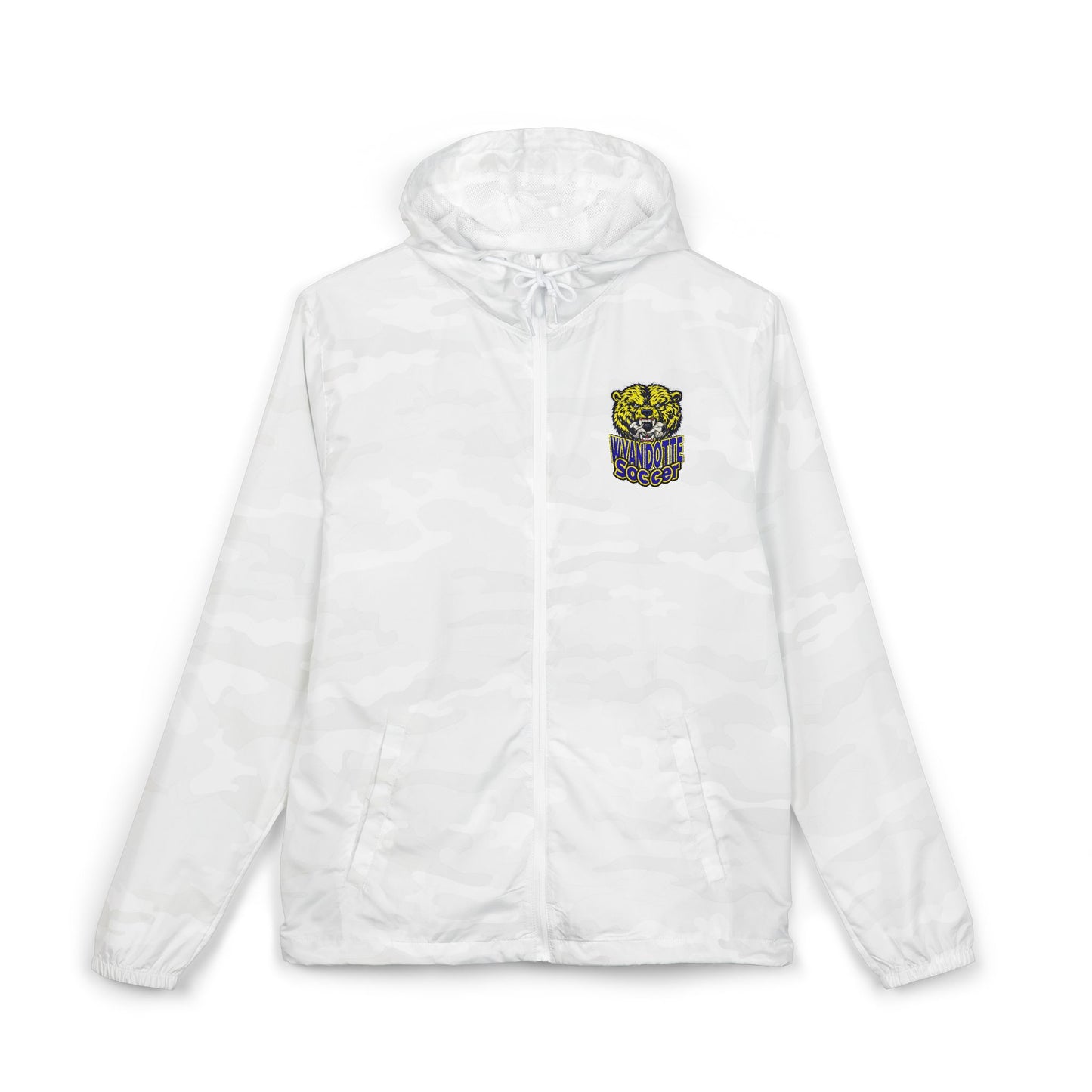 Windbreaker Jacket — Small Colorful Tiger Crest Chest Print