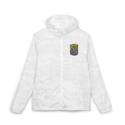 Windbreaker Jacket — Small Colorful Tiger Crest Chest Print