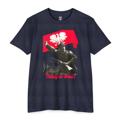 T-Shirt — Polish Resistance ‘Potęga do frontu!’ Flag Soldier Graphic