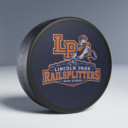 Lincoln Park Railsplitters Hockey Puck – School Logo Team Souvenir