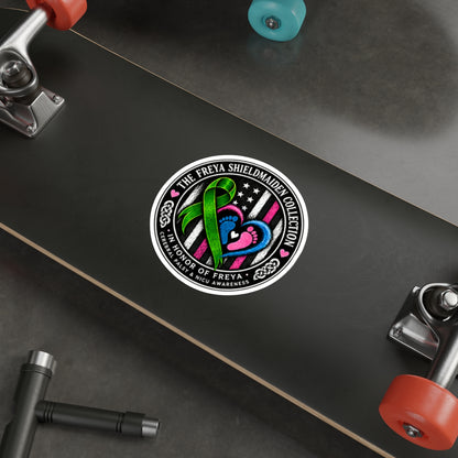 Freya Shieldmaiden Awareness Die-Cut Sticker — Cerebral Palsy & NICU Tribute