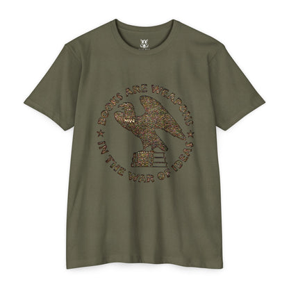 Books Are Weapons T‑Shirt — Vintage Eagle & Books Graphic Tee