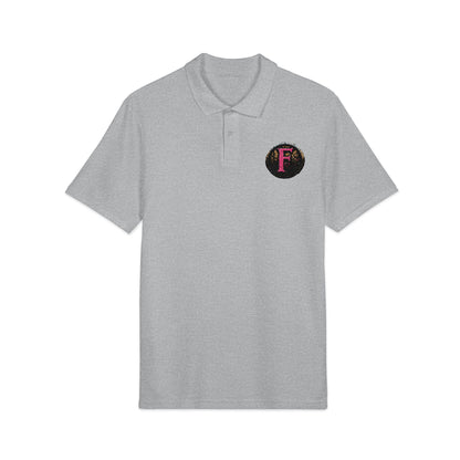 Embroidered "F" ShieldPolo Shirt — Women's Gothic Logo Pique Polo