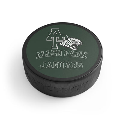 Allen Park Jaguars Hockey Puck – Green Team Logo Puck