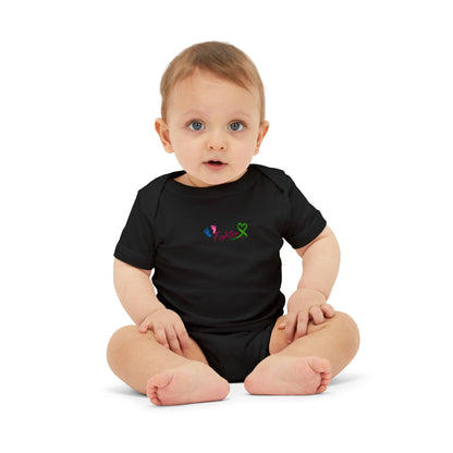 "Little Fighter" Infant Onesie – Baby Bodysuit with Awareness Ribbon