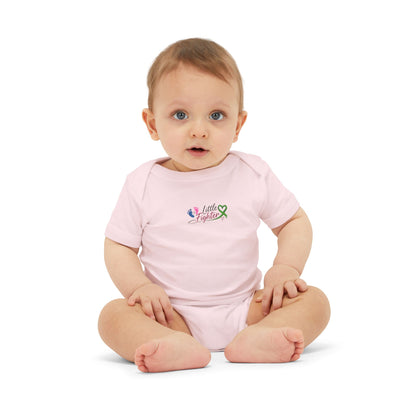 "Little Fighter" Infant Onesie – Baby Bodysuit with Awareness Ribbon